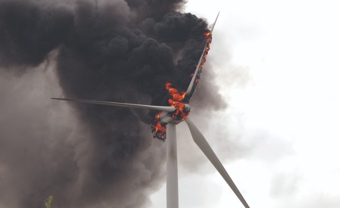 Brand im Windpark Alfstedt